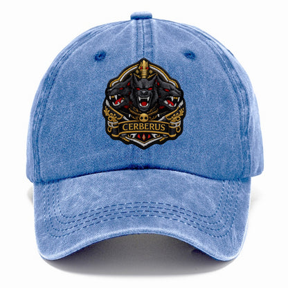 CERBERUS THREE HEADS - triple hound in black and red , underworld - Classic Cap - Summer Sky(Blue)