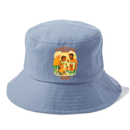 Technology bringing distant families together - "Closer Than Ever" - connection - Bucket Hat - Summer Sky(Blue)