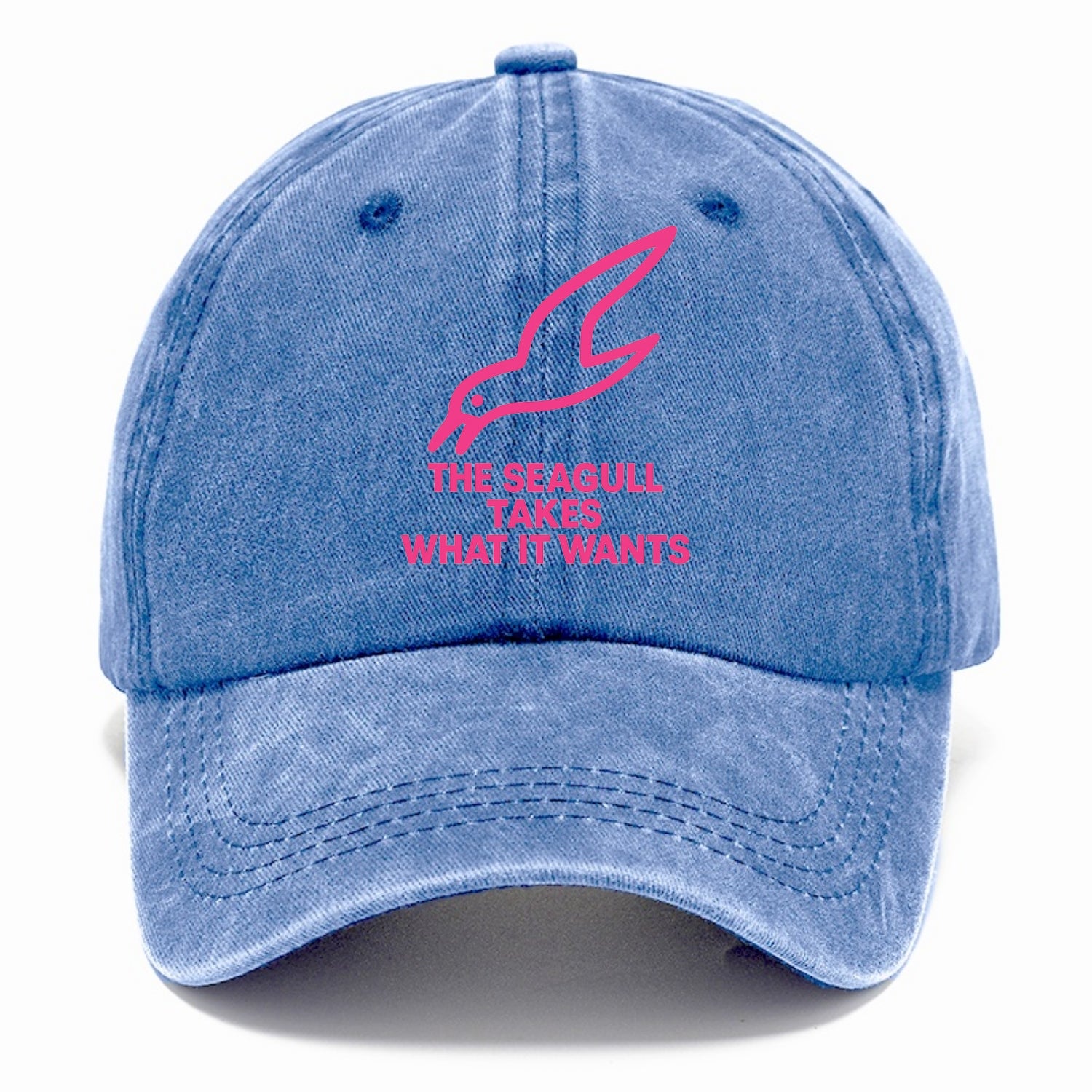 THE SEAGULL TAKES WHAT IT WANTS | Aggressive seagull diving down - Classic Cap - Summer Sky(Blue)