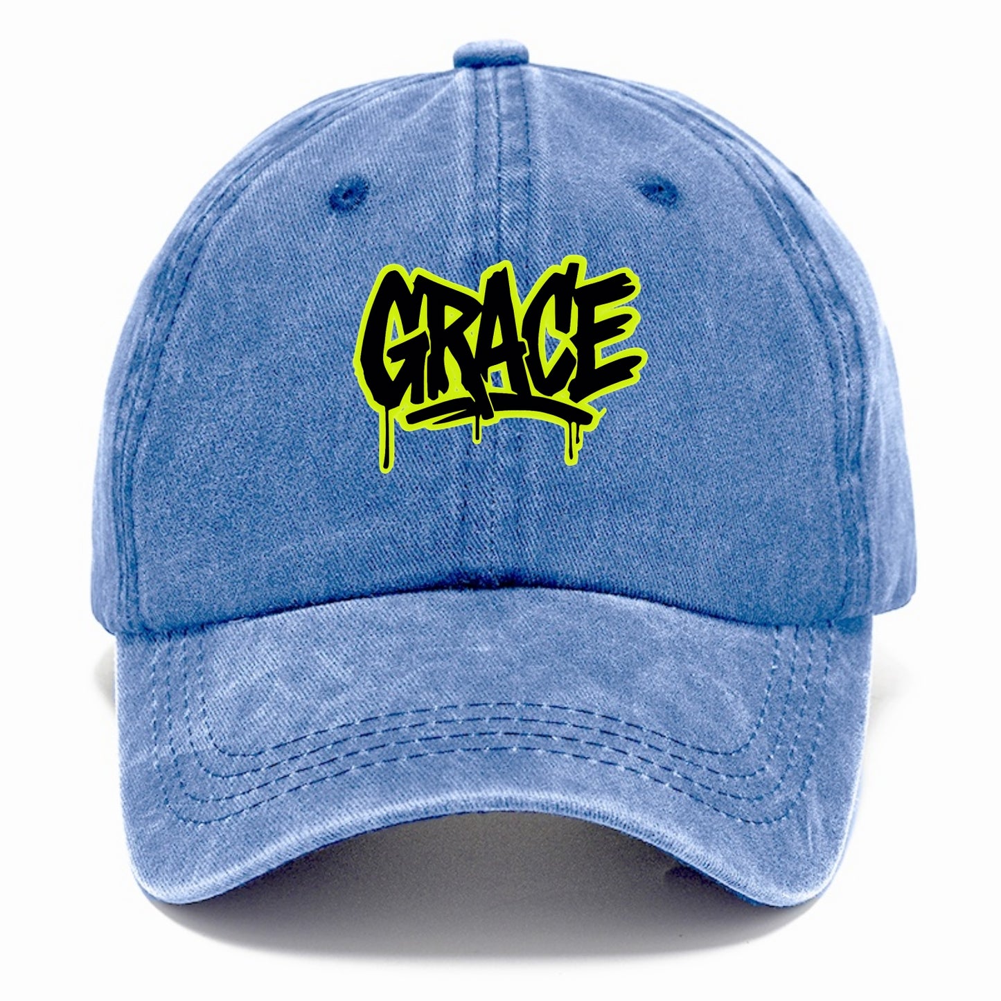 Bold typography design - "GRACE" - elegance under pressure, divine favor - Classic Cap - Summer Sky(Blue)