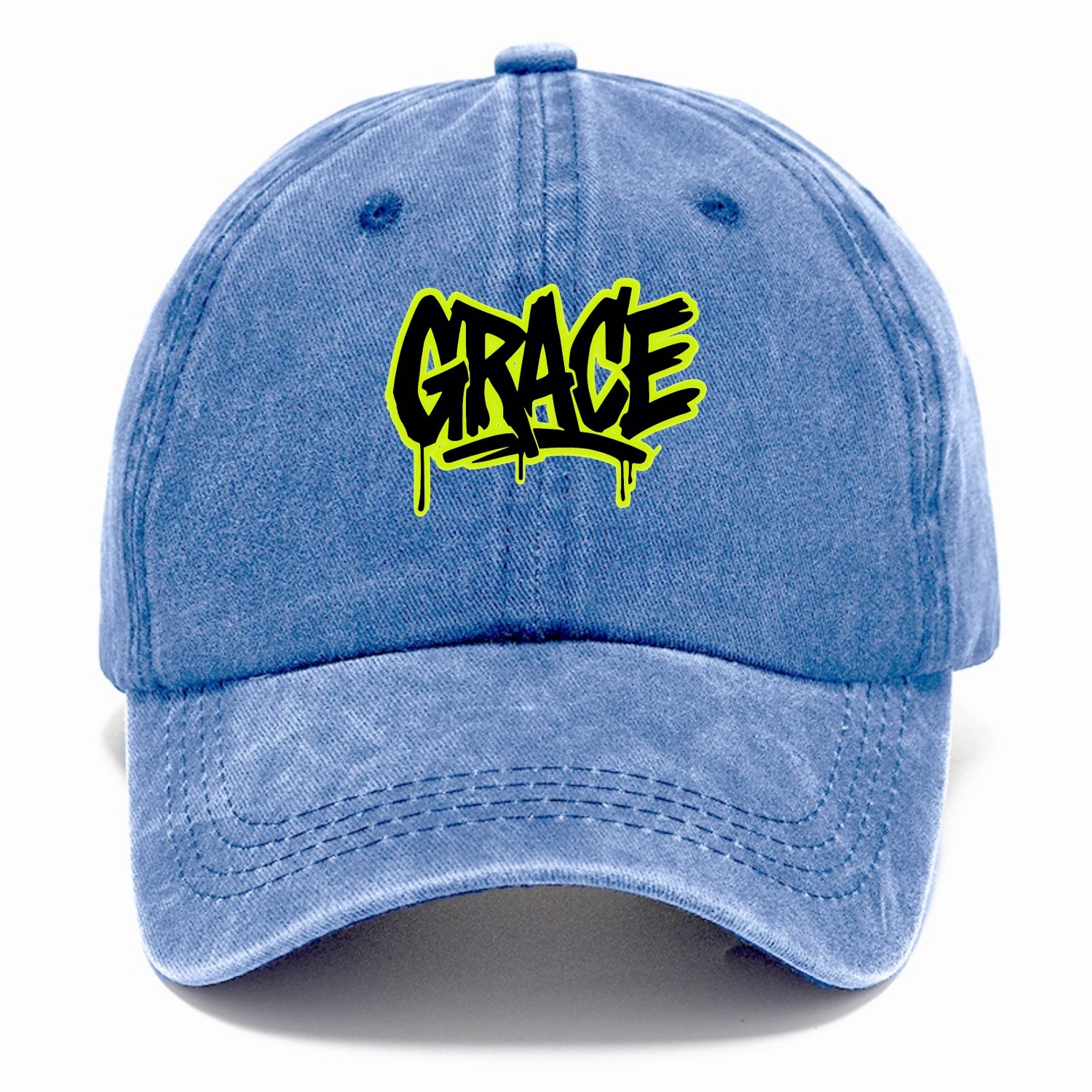 Bold typography design - "GRACE" - elegance under pressure, divine favor - Classic Cap - Summer Sky(Blue)