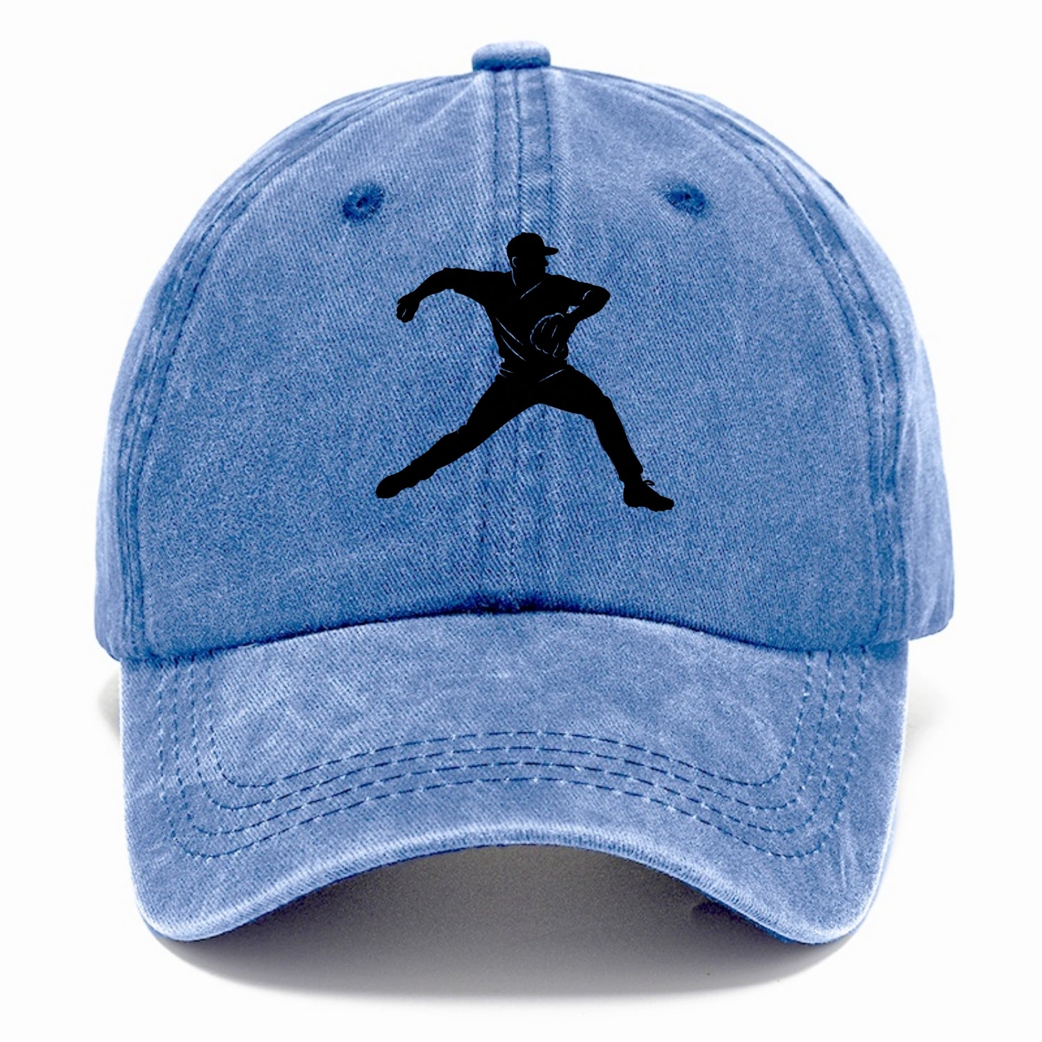 Baseball pitcher wind-up motion - Classic Cap - Summer Sky(Blue)