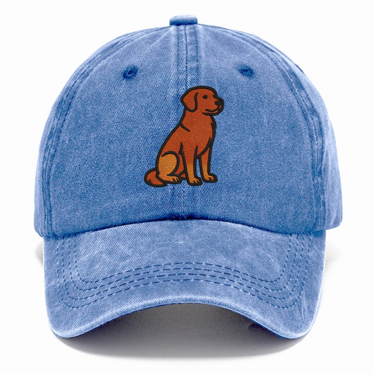 Nova Scotia Duck Tolling Retriever - Red embroidered pose - Classic Cap - Summer Sky(Blue)
