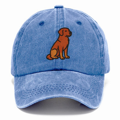 Nova Scotia Duck Tolling Retriever - Red embroidered pose - Classic Cap - Summer Sky(Blue)
