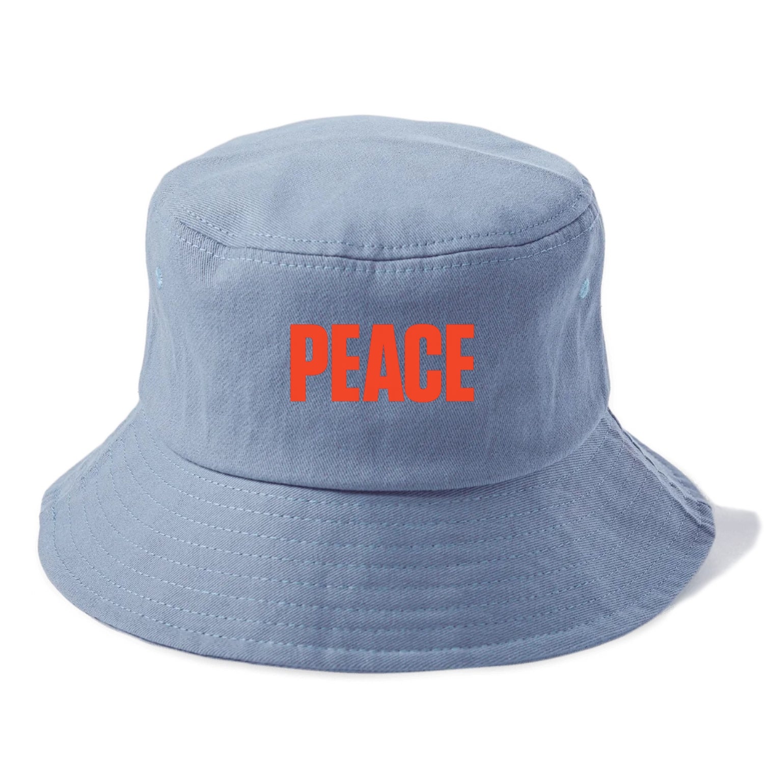 Bold typography design - "PEACE" - inner calm, tranquility, serenity - Bucket Hat - Summer Sky(Blue)