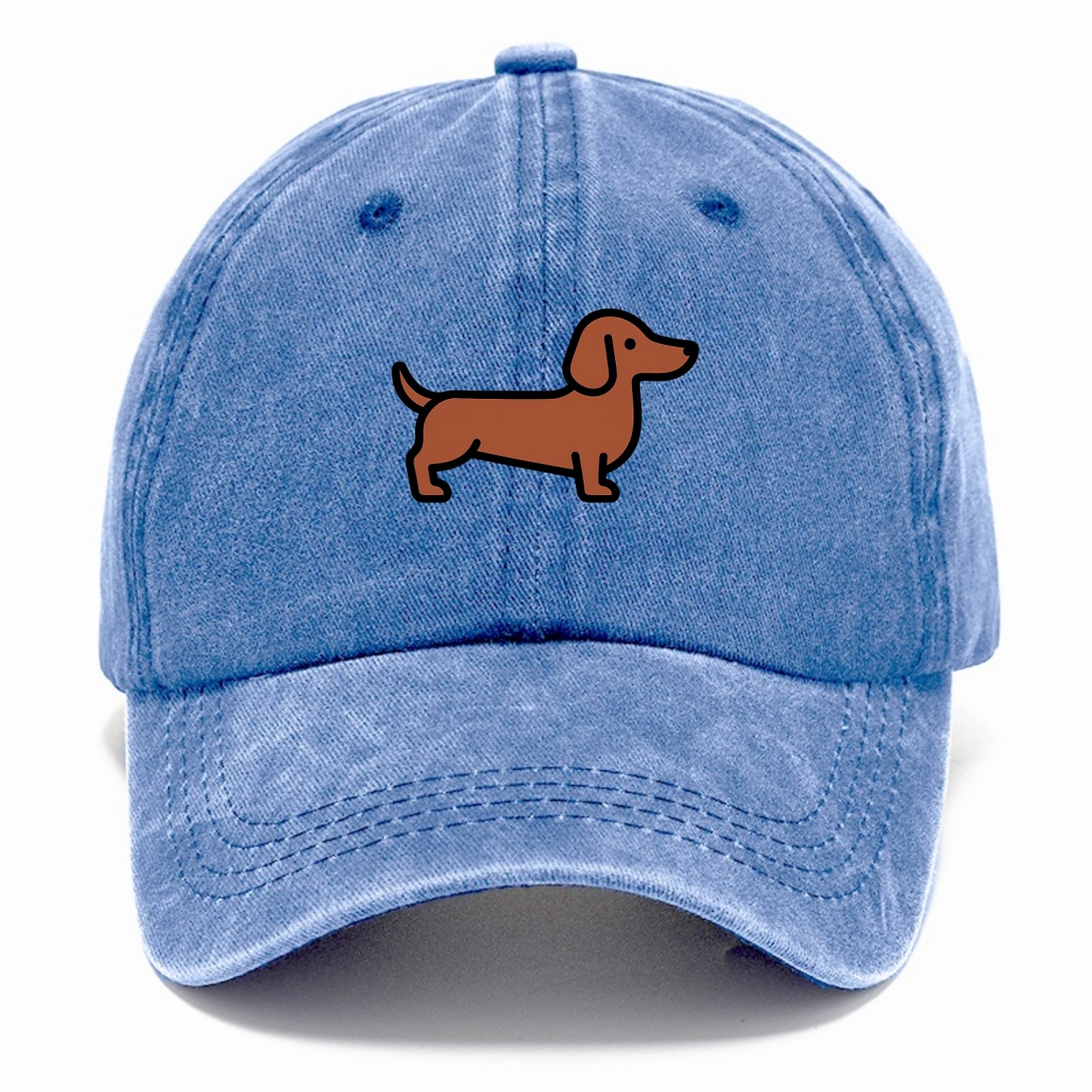 Dachshund - Red/brown smooth flat side profile - Classic Cap - Summer Sky(Blue)