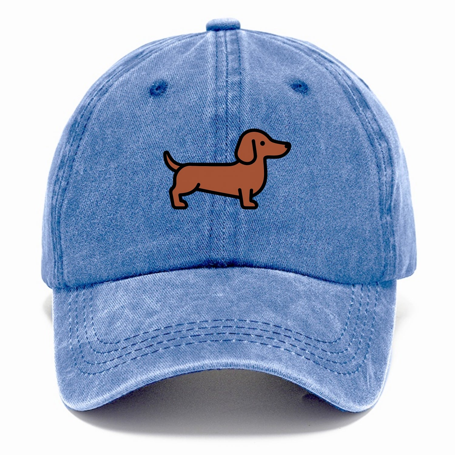 Dachshund - Red/brown smooth flat side profile - Classic Cap - Summer Sky(Blue)