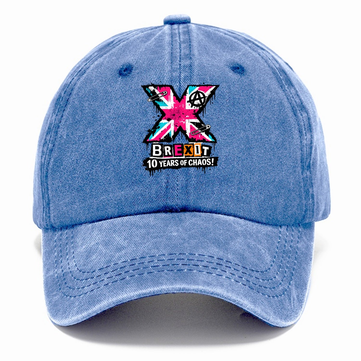 X YEARS | Roman numeral X massive | Union Jack fill pattern | Bold statement design | - Classic Cap - Summer Sky(Blue)