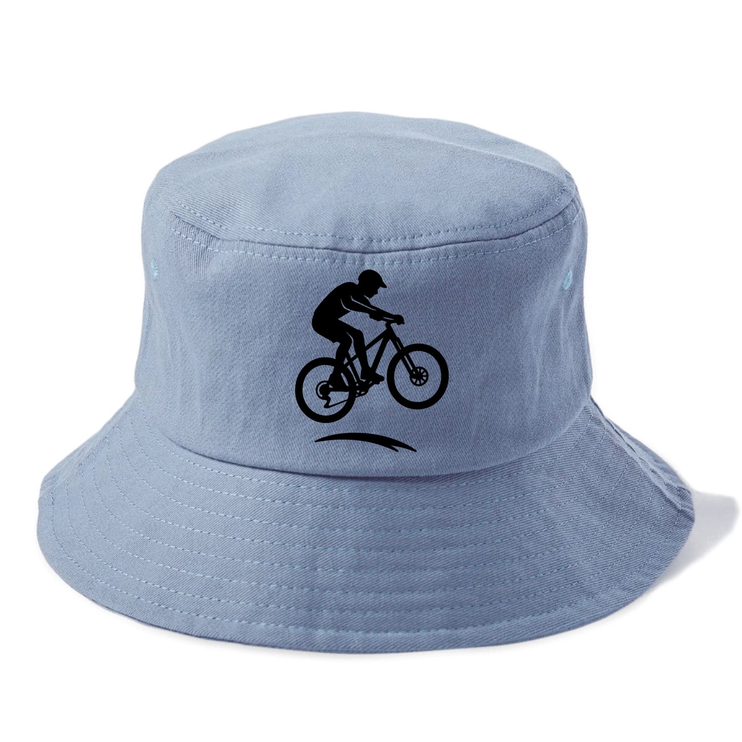 Mountain biker catching air - Bucket Hat - Summer Sky(Blue)