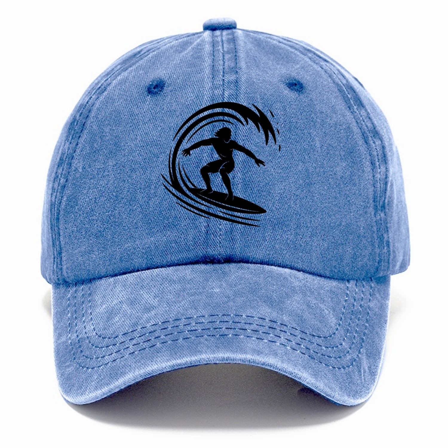 Hawaiian surfer riding big wave - Classic Cap - Summer Sky(Blue)