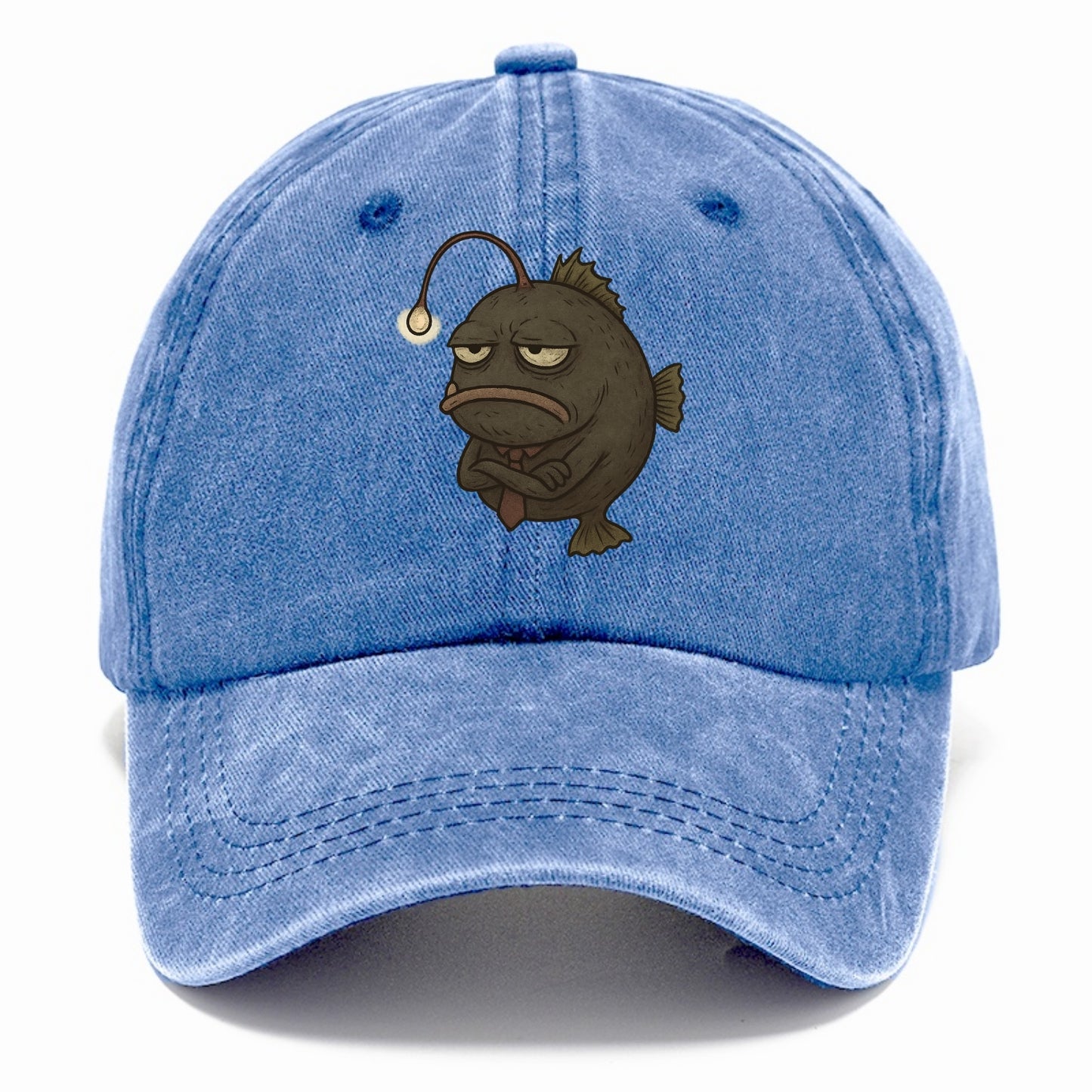 THE ANGLERFISH LURES DISAPPOINTMENT | Dark gray anglerfish with dim light - Classic Cap - Summer Sky(Blue)