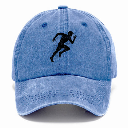 Runner in full stride sprinting - Classic Cap - Summer Sky(Blue)