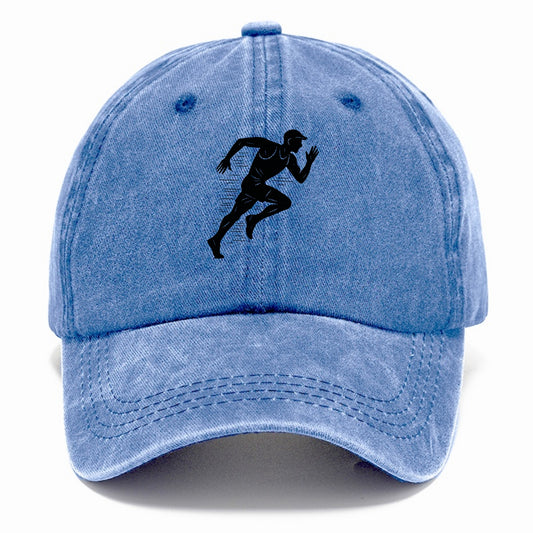 Runner in full stride sprinting - Classic Cap - Summer Sky(Blue)