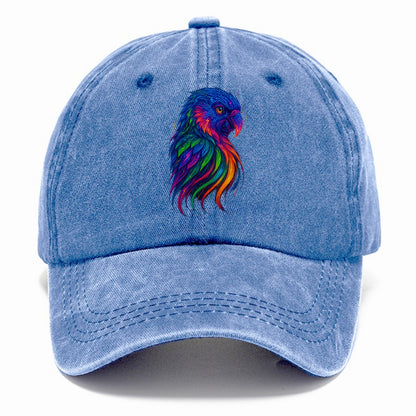 Vibrant parrot with feathers flowing into tropical rainbow streams, every color of - Classic Cap - Summer Sky(Blue)
