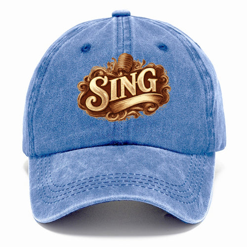 Bold typography design - SING - vocal expression, musical soul - Classic Cap