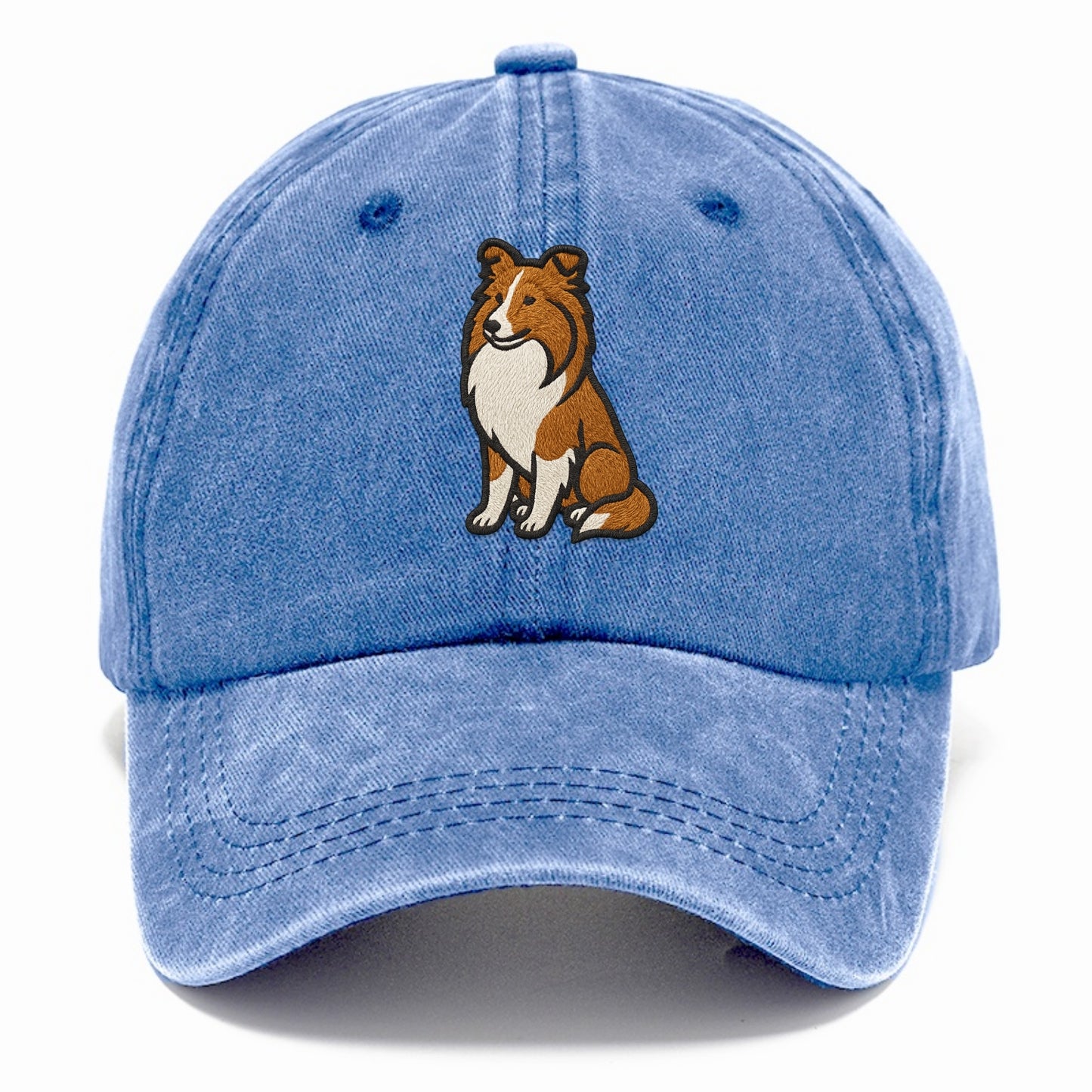 Shetland Sheepdog - Sable and white embr Classic Cap - Summer Sky(Blue)