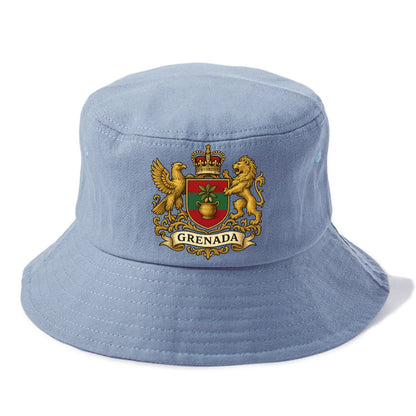 Grenada Heritage Badge  - Bucket Hat - Summer Sky(Blue)