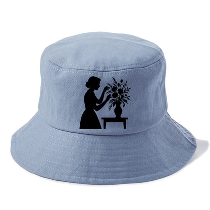 Florist arranging dramatic bouquet - Bucket Hat - Summer Sky(Blue)