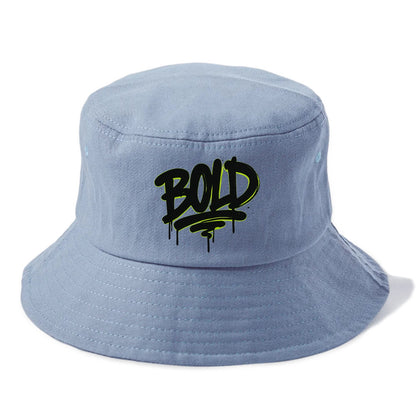Bold typography design - "BOLD" - courageous, standing out - Bucket Hat - Summer Sky(Blue)