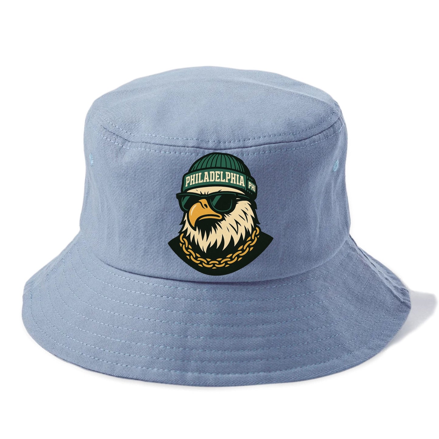 "eagle" "philadelphia" "phi" "green" "us East" - Bucket Hat - Summer Sky(Blue)