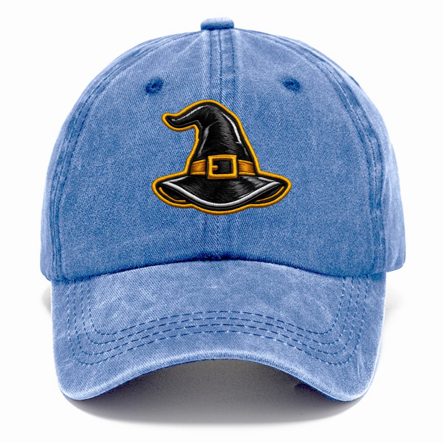 WITCH HAT - pointed hat with buckle in black and gold , coven - Classic Cap - Summer Sky(Blue)