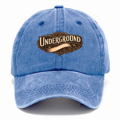 Bold typography design - "UNDERGROUND" - hidden scene, alternative - Classic Cap - Summer Sky(Blue)