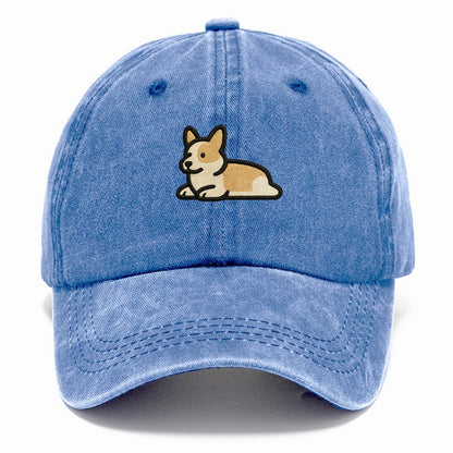 Corgi - Sploot lying position - Classic Cap - Summer Sky(Blue)
