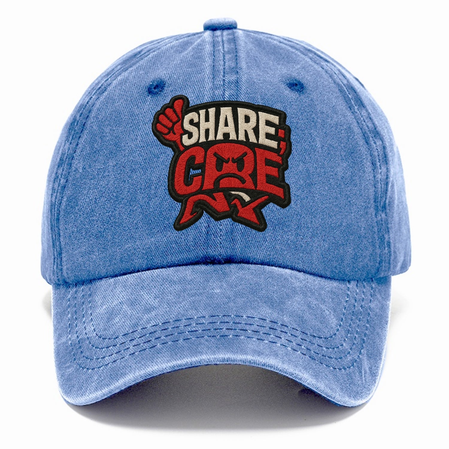 SHARE;CARE TOO MUCH Oversharer Green Hat - Classic Cap - Summer Sky(Blue)