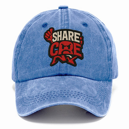 SHARE;CARE TOO MUCH Oversharer Green Hat - Classic Cap - Summer Sky(Blue)