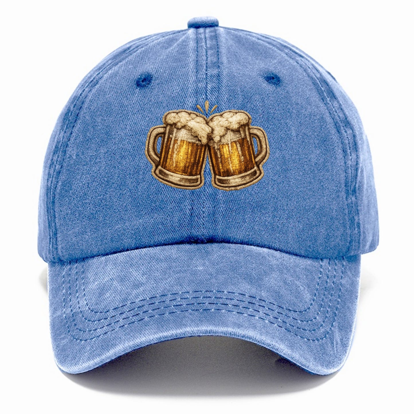 BEER MUG CHEERS - frosty beer stein in gold and amber , brewery - Classic Cap - Summer Sky(Blue)