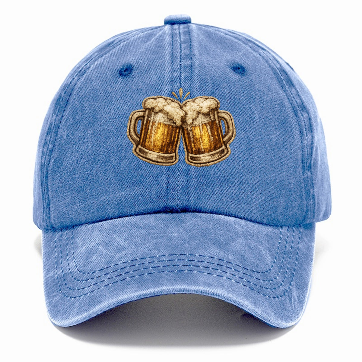 BEER MUG CHEERS - frosty beer stein in gold and amber , brewery - Classic Cap - Summer Sky(Blue)