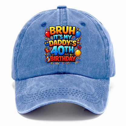 Daddy's 40th Birthday - Classic Cap - Summer Sky(Blue)
