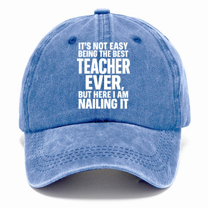 It's not easy being the best FIREFIGHTER ever, but here I am nailing it - Classic Cap - Summer Sky(Blue)