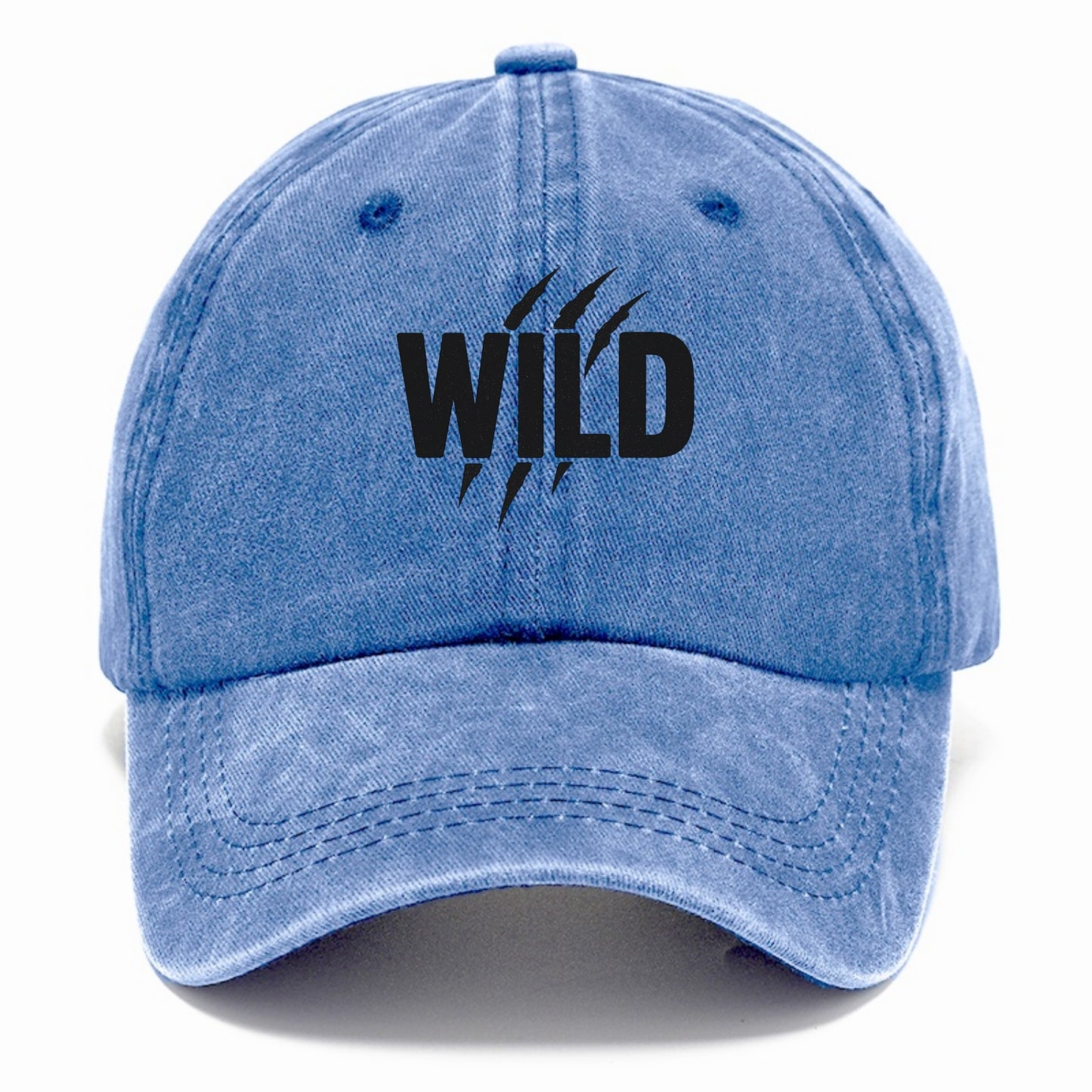 Bold typography design - "WILD" - untamed, natural, free - Classic Cap - Summer Sky(Blue)