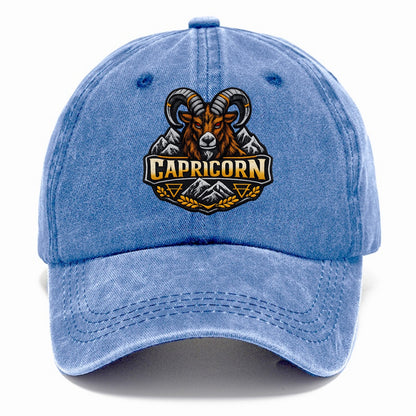 CAPRICORN GOAT - mountain goat in brown and gray , earth sign - Classic Cap - Summer Sky(Blue)