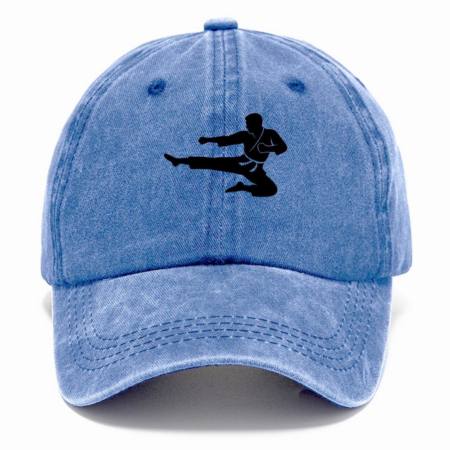 Martial artist flying kick - Classic Cap - Summer Sky(Blue)