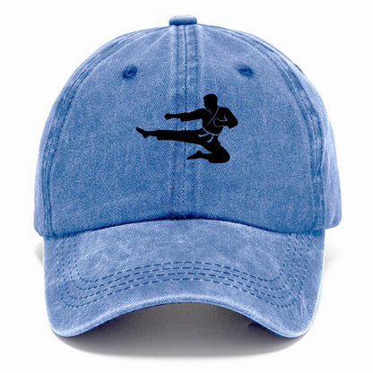 Martial artist flying kick - Classic Cap - Summer Sky(Blue)