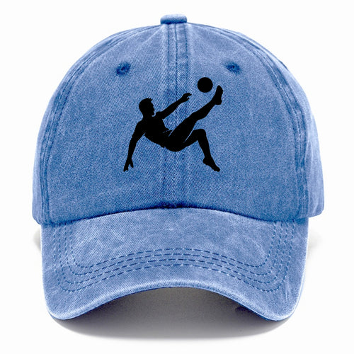 Soccer player kicking ball mid-air - Classic Cap
