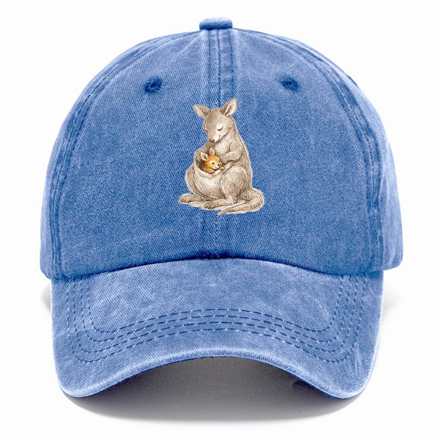 MOTHER'S POUCH | Kangaroo maternal embrace | Joey safe inside | Protective love | - Classic Cap - Summer Sky(Blue)
