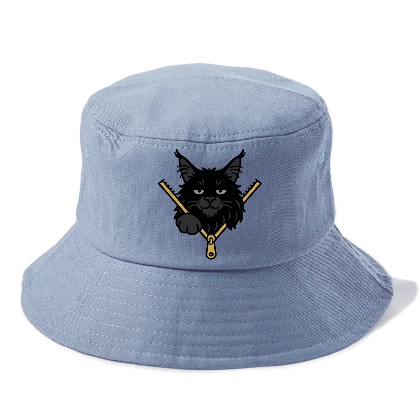Black Maine Coon - Bucket Hat - Summer Sky(Blue)