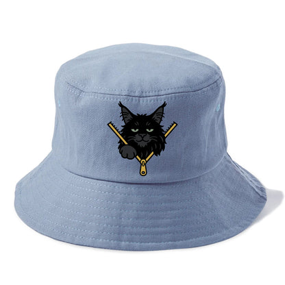 Black Maine Coon - Bucket Hat - Summer Sky(Blue)