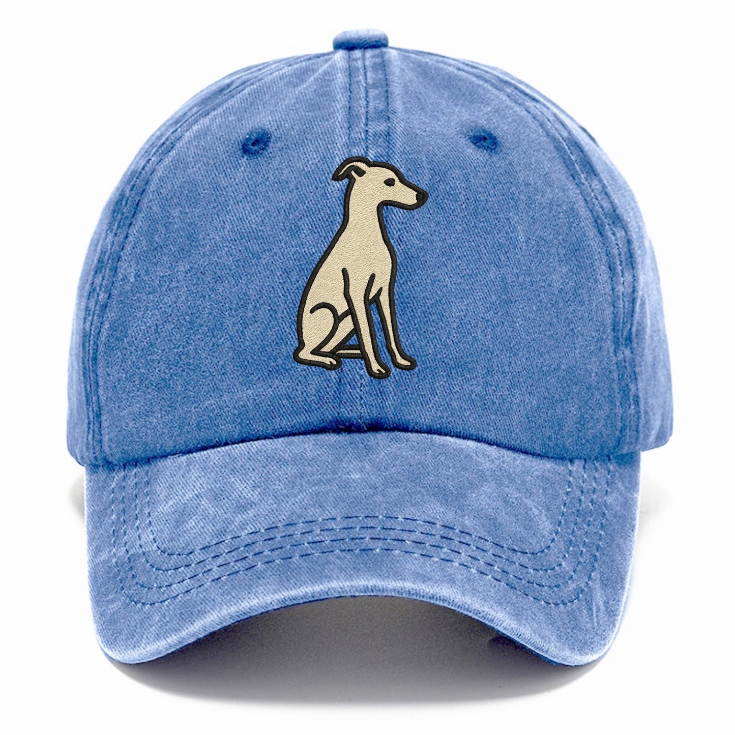 Italian Greyhound - Gray sitting pose - Classic Cap - Summer Sky(Blue)