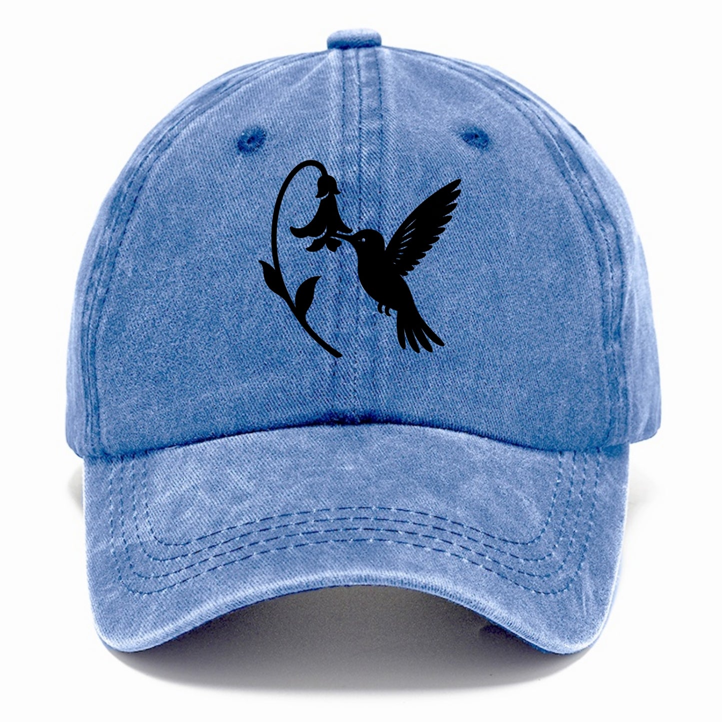 Hummingbird hovering at flower - Classic Cap - Summer Sky(Blue)