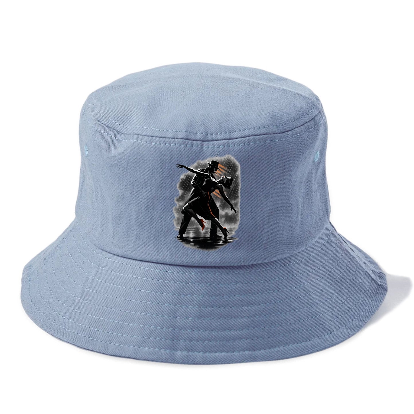 romantic dance pose with woman lifted in the air at lakeside - Bucket Hat - Summer Sky(Blue)