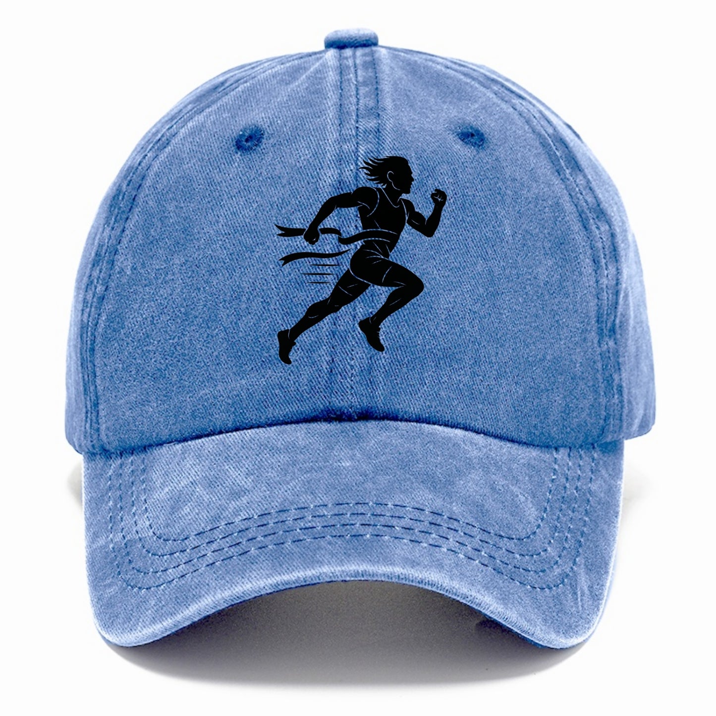 Runner sprinting finish line - Classic Cap - Summer Sky(Blue)