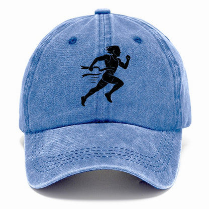 Runner sprinting finish line - Classic Cap - Summer Sky(Blue)
