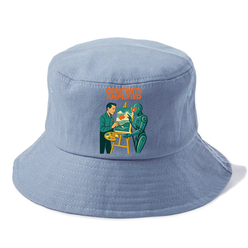 Artist and AI creating beautiful masterpiece together - Creativity Amplified - - Bucket Hat