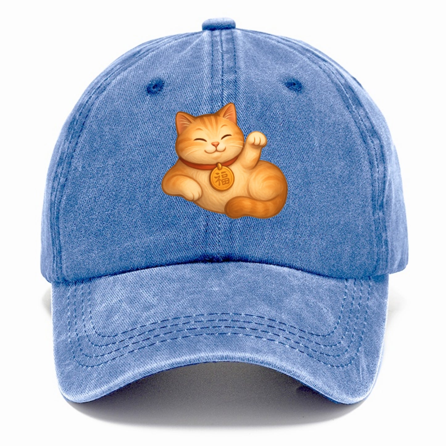 Maneki Neko Pose - Classic Cap - Summer Sky(Blue)