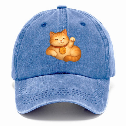Maneki Neko Pose - Classic Cap - Summer Sky(Blue)
