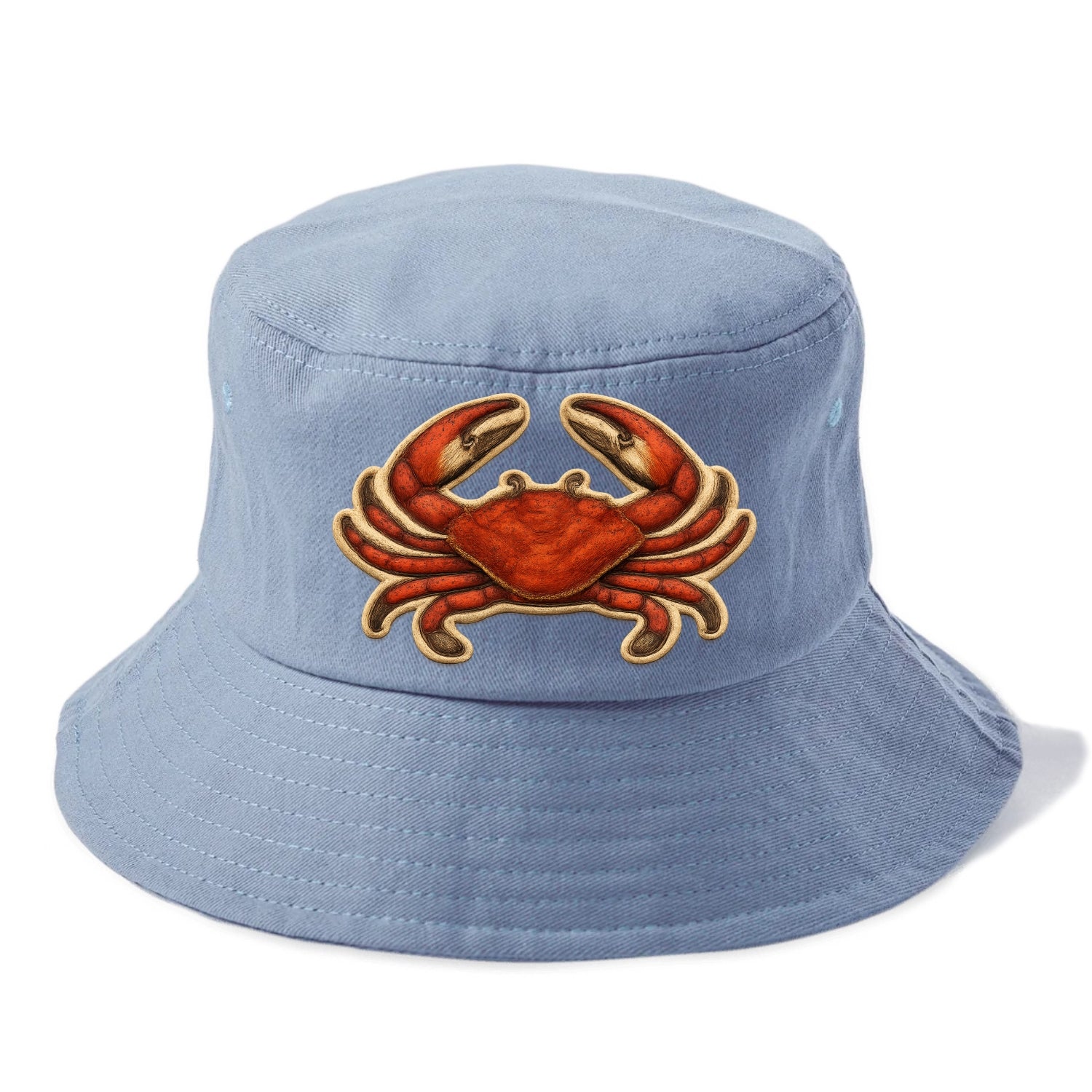 CRAB CLAWS - red crab in scarlet and orange , seafood - Bucket Hat - Summer Sky(Blue)